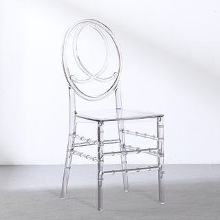PC Acrylic Phoenix Wedding Chair in Transparent Crystal Smoke for Event and Home Dining