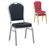 Commercial Banquet Wedding Side Chair in Red Fabric - Gold Frame