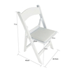 Wedding Event Folding Resin Chairs in White, Padded PC chair