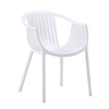 Outdoor Cafe Arm Plastic Chairs, Anti-UV PP Chairs, Polypropylene Chairs for Restaurant and Home Dining Room