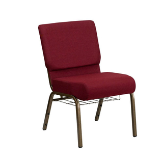 Worship Commercial Banquet Church Chair Sturdy 16 Gauge Thicker Steel Frame 21 inches Comfortable Padded Chair