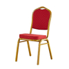 Crown Back Stacking Banquet Chair in Blue Fabric - Aluninum Frame