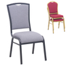 Commercial Banquet Wedding Side Chair in Red Fabric - Gold Frame