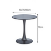 Round Tulip Cafe Restaurant Tables, Metal Base, Plastic Top, Diameter 60 70 80 90cm