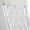 Mesh Back Chiavari Wedding Chairs in Transparent Crystal Smoke Acrylic Chair for Event and Home Dining