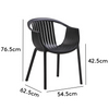 Outdoor Cafe Arm Plastic Chairs, Anti-UV PP Chairs, Polypropylene Chairs for Restaurant and Home Dining Room